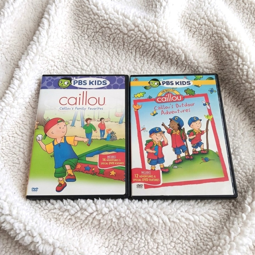 PBS Kids Caillou DVD Lot 2 Family Favorites Outdoor Adventures Kids 2000s